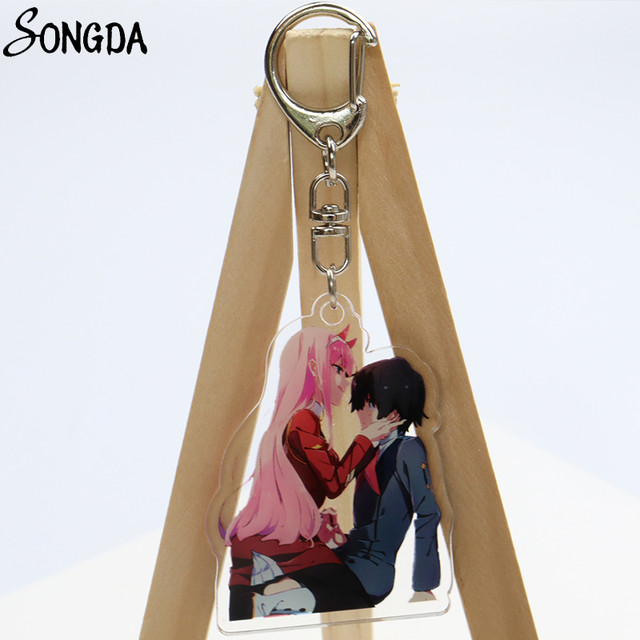 Zero Two Acrylic Keychain, Zero Two Keychain Figure